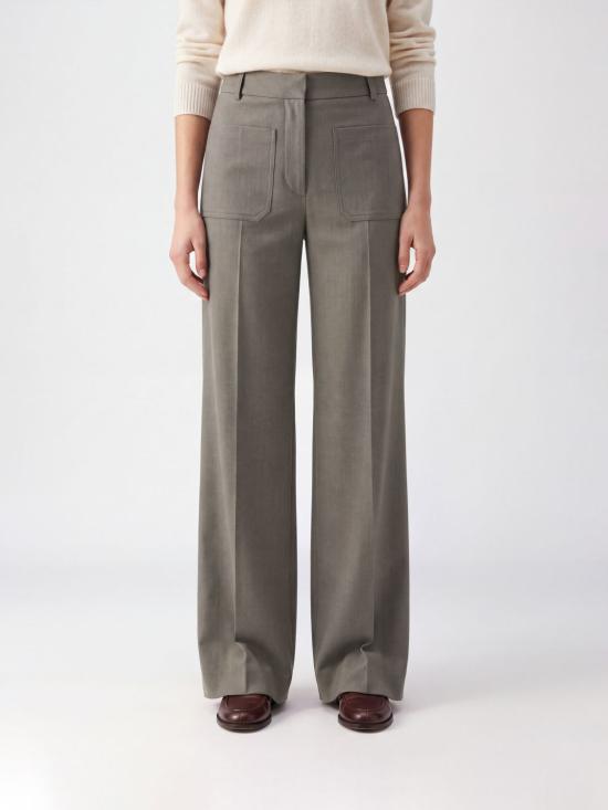 26FW 빅토리아 베컴 스트레이트 팬츠 1426WTR005115D 9990 Green