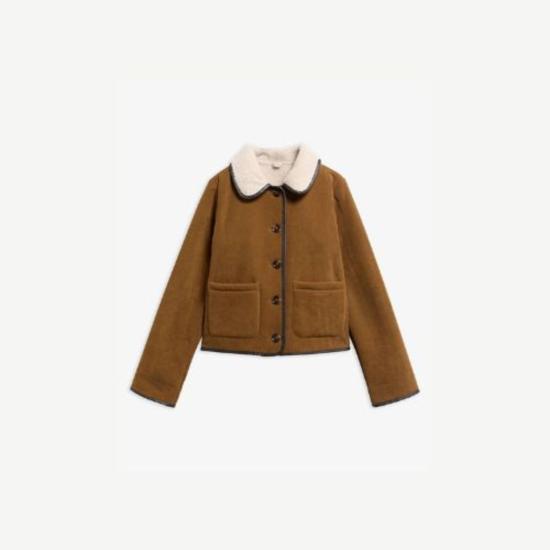  바버 무스탕 US 페니 플리스 캐주얼 재킷 (탠/에크루) - BARBOUR