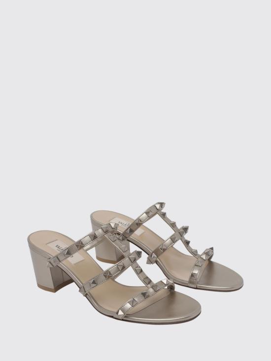 26FW 발렌티노 가라바니 메탈릭 락스터드 샌들 S0C47JXH S69 Silver - VALENTINO GARAVANI
