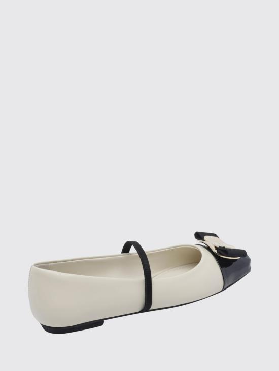 26FW 살바토레 페라가모 플랫 슈즈 01J183 777437 MASCARPONE NERO White - SALVATORE FERRAGAMO