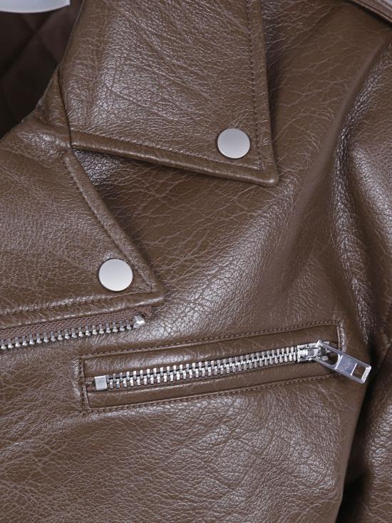 26FW 더프랭키샵 바이커 자켓 JAFS22874200 Brown - THE FRANKIE SHOP