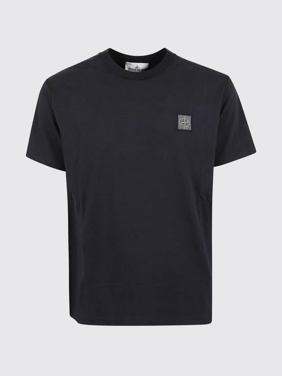26FW 스톤 아일랜드 오가닉 코튼 저지 피사토 이펙트 슬림핏 티셔츠 2100026S0057 V0020 Navy - STONE ISLAND