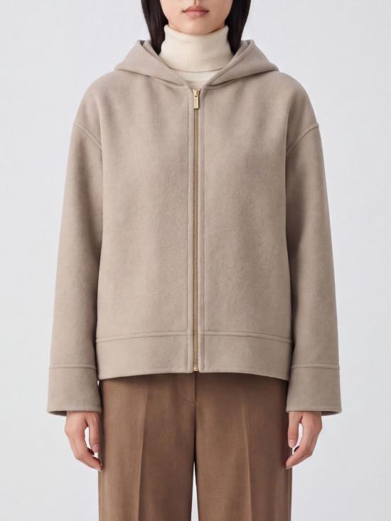 26FW 에스막스마라 후드 버진 울 재킷 2629046063600 005 Beige