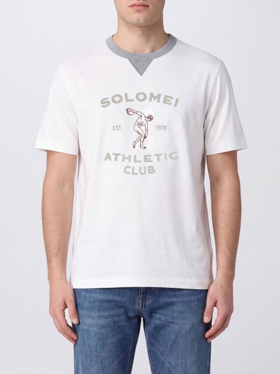 26FW 브루넬로 쿠치넬리 반팔 티셔츠 M0B131002G C6159 White