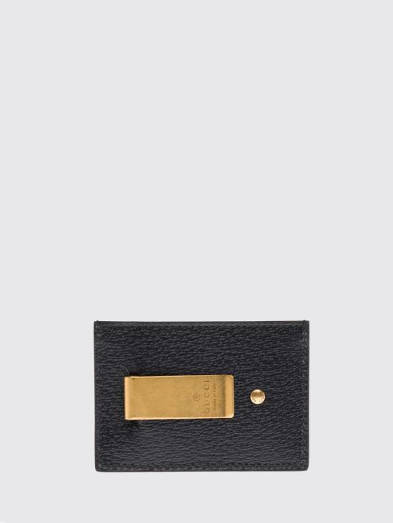 26FW 구찌 GG 마몽 레더 머니 클립 436022DJ20T 1000 Black - GUCCI