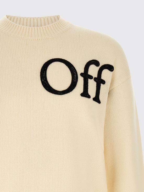 26FW 오프화이트 스웨터 OMHE20QF26KNI0011 110 White - OFF WHITE