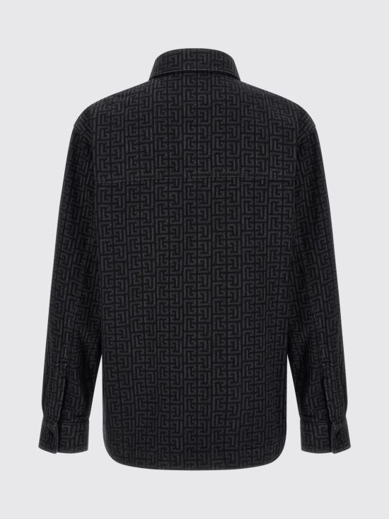 26FW 발망 긴팔 셔츠 HH1HC160DG40 ELR Black - BALMAIN