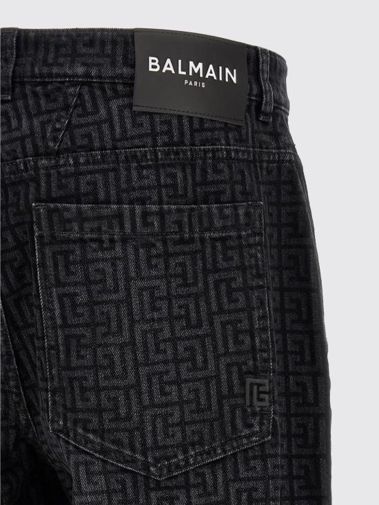 26FW 발망 데님 팬츠 HH1ML138DG40 ELR Black - BALMAIN