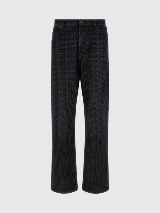 26FW 발망 데님 팬츠 HH1ML138DG40 ELR Black - BALMAIN