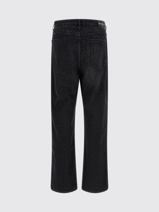 26FW 발망 데님 팬츠 HH1ML138DG40 ELR Black - BALMAIN