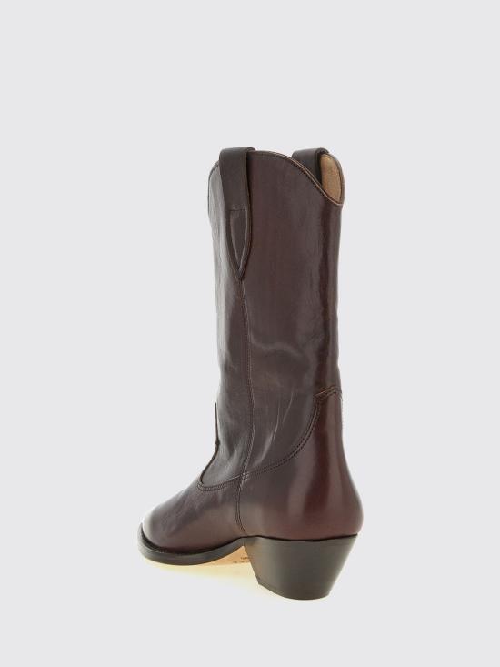 26FW 이자벨마랑 두에르토 텍스쳐드 레더 힐 웨스턴 부츠 BO0003FAD3A33S 50MY Brown - ISABEL MARANT
