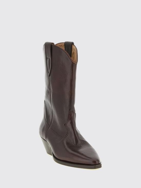 26FW 이자벨마랑 두에르토 텍스쳐드 레더 힐 웨스턴 부츠 BO0003FAD3A33S 50MY Brown - ISABEL MARANT