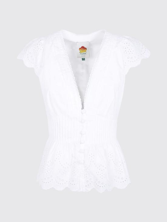 26FW 팜 리오 탑 356484 L0025 White - FARM RIO