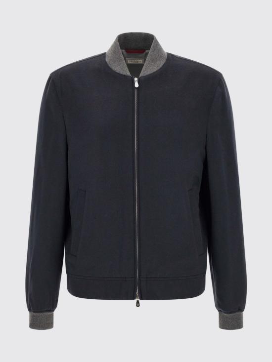 26FW 브루넬로 쿠치넬리 캐시미어 봄버 재킷 MV4216550 CZ170 Blue - BRUNELLO CUCINELLI