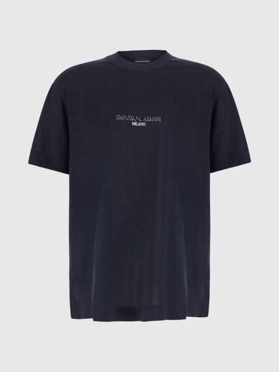 26FW 엠포리오 아르마니 반팔 티셔츠 EM007353AF10017 MB844 Blue - EMPORIO ARMANI