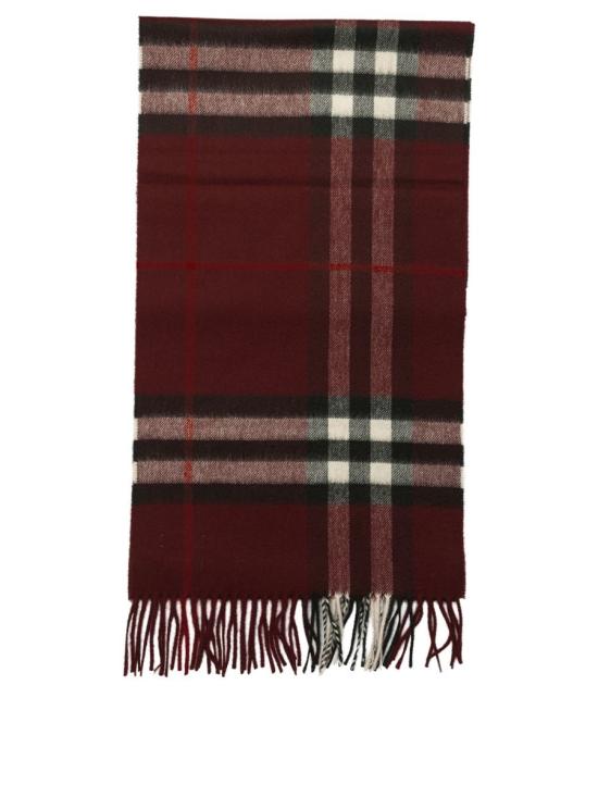 26FW 버버리 체크 캐시미어 스카프 8112639 OXBLOOD RED DOM