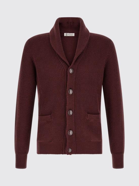 26FW 브루넬로 쿠치넬리 가디건 MNI709706 C9763 Burgundy - BRUNELLO CUCINELLI