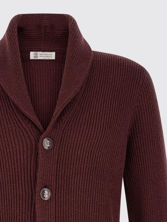 26FW 브루넬로 쿠치넬리 가디건 MNI709706 C9763 Burgundy - BRUNELLO CUCINELLI