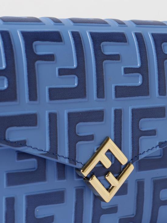 26FW 펜디 FF 다이아몬드 체인 지갑 8M0509ADYM F1WLP Blue - FENDI