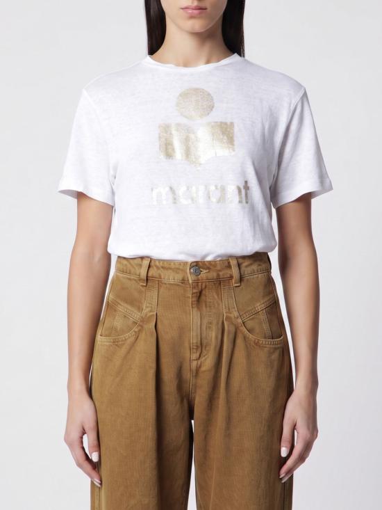 26FW 이자벨마랑에뚜왈 즈웰 로고 티셔츠 TS0001FBA1N10E WHLG White