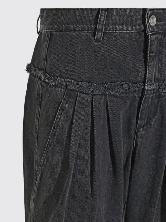 26FW 이자벨마랑에뚜왈 이니자 코튼 플리츠 팬츠 26APA0739FAD3H01E 02FK Black - ISABEL MARANT ETOILE