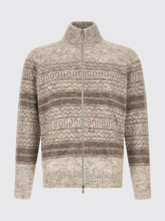 26FW 브루넬로 쿠치넬리 집업 니트 MTF710016 CBW82 Beige - BRUNELLO CUCINELLI