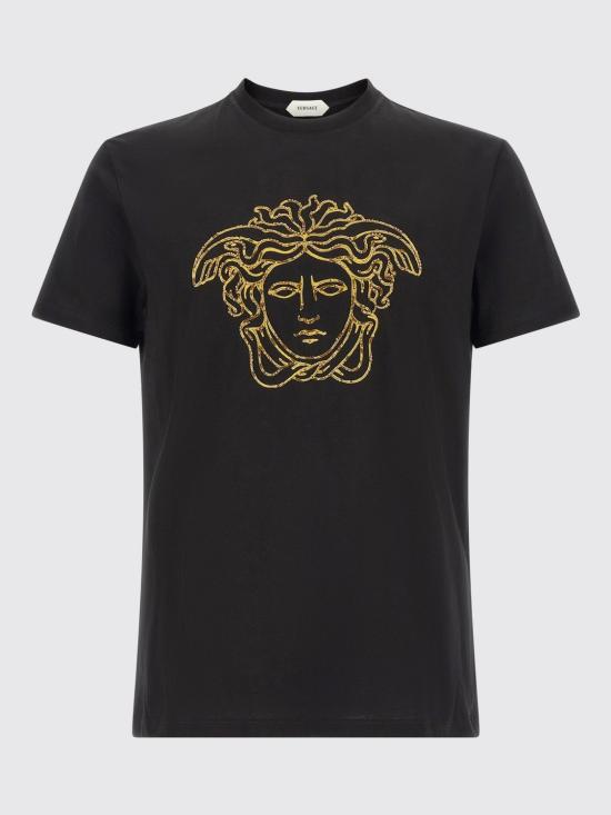 26FW 베르사체 반팔 티셔츠 10264521A18452 1B000 Black - VERSACE