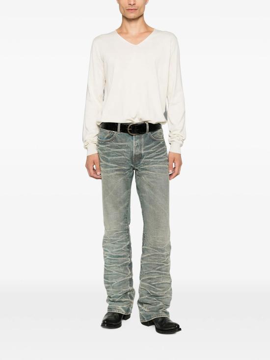 26FW 마르지엘라 코튼 브이넥 스웨터 S50HN0024M13301 102 NUDE NEUTRALS - MAISON MARGIELA