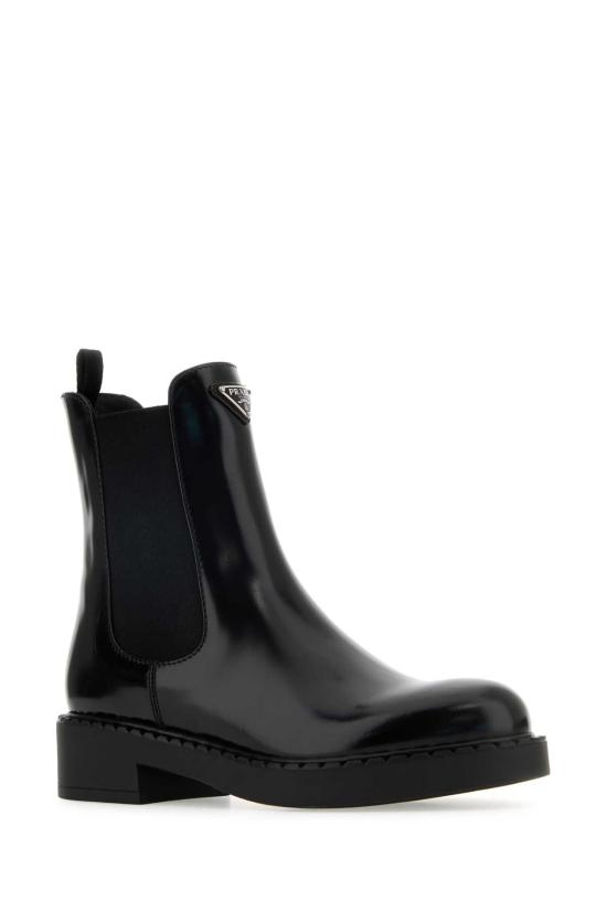 26FW 프라다 초콜릿 브러쉬드 레더 첼시 부츠 1T703NFG050055 F0002 BLACK - PRADA