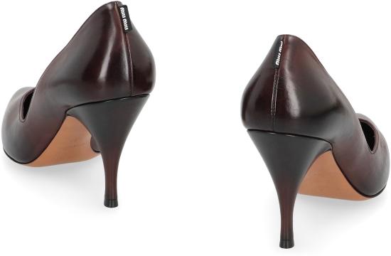 25FW 미우미우 힐/펌프스 5I546EFA085537F0003 brown - MIU MIU