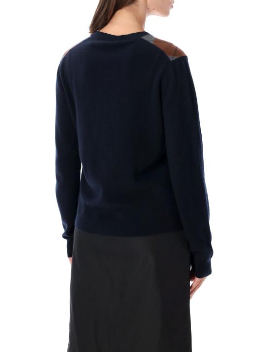 26FW 프라다 아가일 캐시미어 가디건 아가일 캐시미어 가디건 P25O486519 F0G7P BLUE ARDEASIA - PRADA