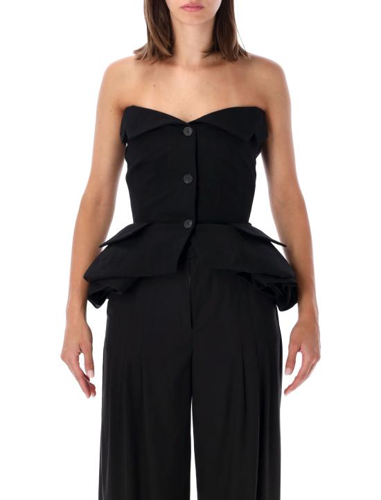26FW 마그다뷰트림 반팔 티셔츠 145726 BLACK