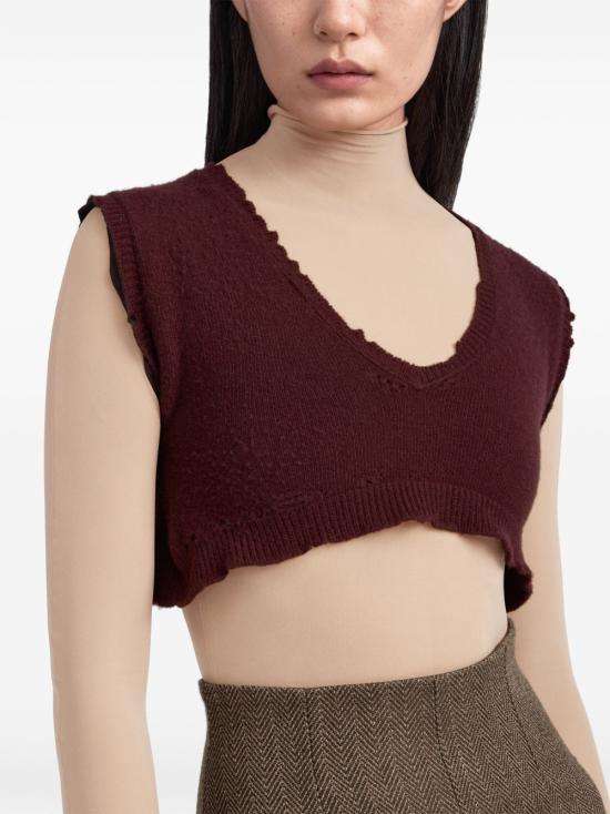 26FW 마르지엘라 민소매 티셔츠 S29FB0112M13337211 BORDEAUX - MAISON MARGIELA