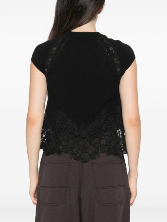 26FW 에르마노 설비노 민소매 티셔츠 D495L307APTPYU95708 BLACK - ERMANNO SCERVINO