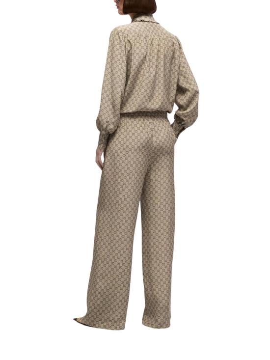 26FW 구찌 프린트 실크 크레이프 드 신 셔츠 프린트 실크 크레이프 드 신 셔츠 A005Y5ZAVRI2270 BEIGE - GUCCI