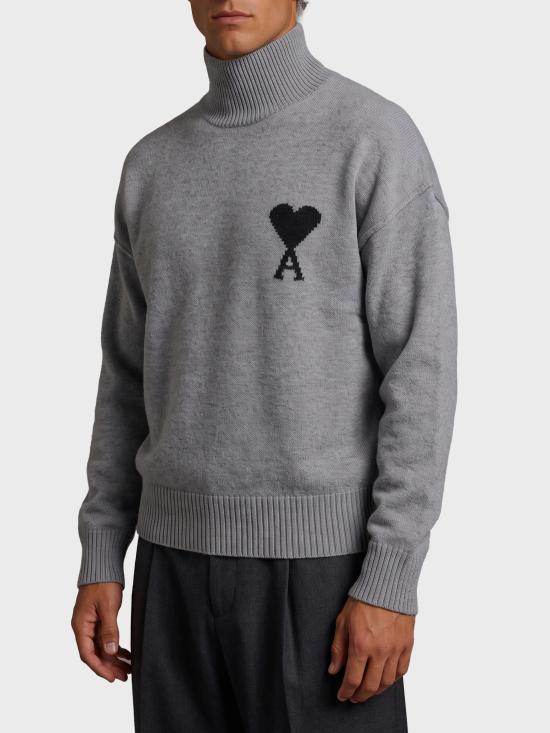 26FW 아미 ADC 터틀넥 스웨터 UKS839018 A273 GREY - AMI
