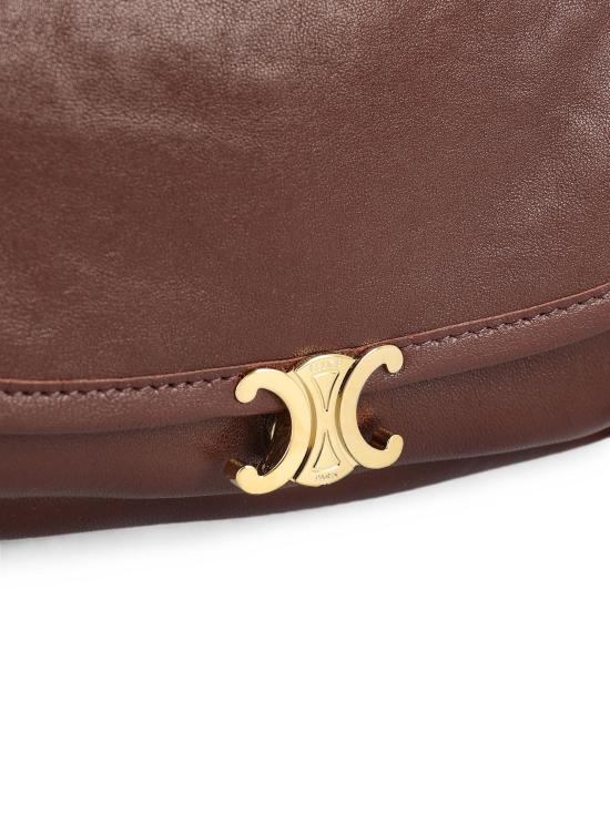 26FW 셀린느 리틀 하프 문 소프트 트리옹프 백 L10373778 28BK BROWN - CELINE
