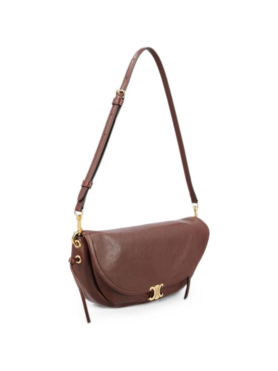 26FW 셀린느 리틀 하프 문 소프트 트리옹프 백 L10373778 28BK BROWN - CELINE