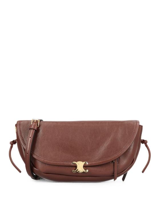 26FW 셀린느 리틀 하프 문 소프트 트리옹프 백 L10373778 28BK BROWN
