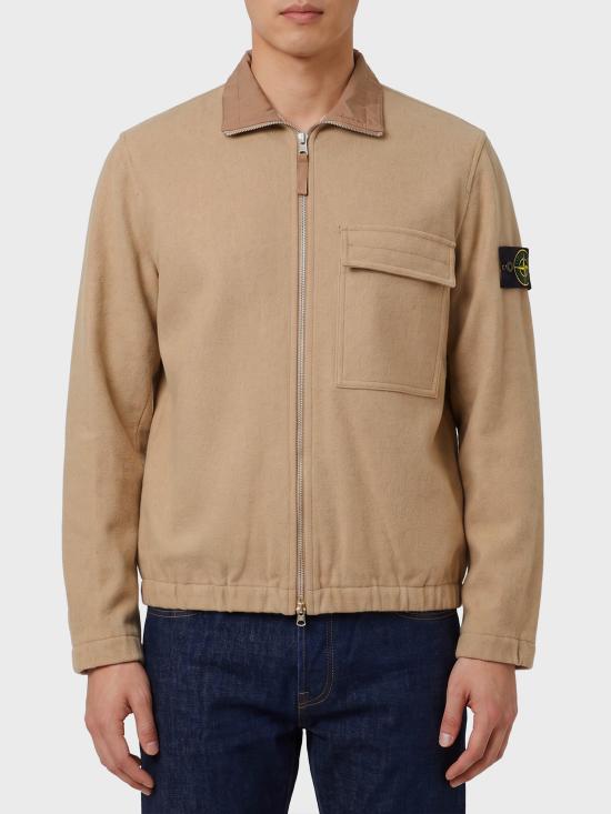 26FW 스톤 아일랜드 울 나일론 플란넬 오버셔츠 자켓 L2S151200033S0451 V0094 BEIGE