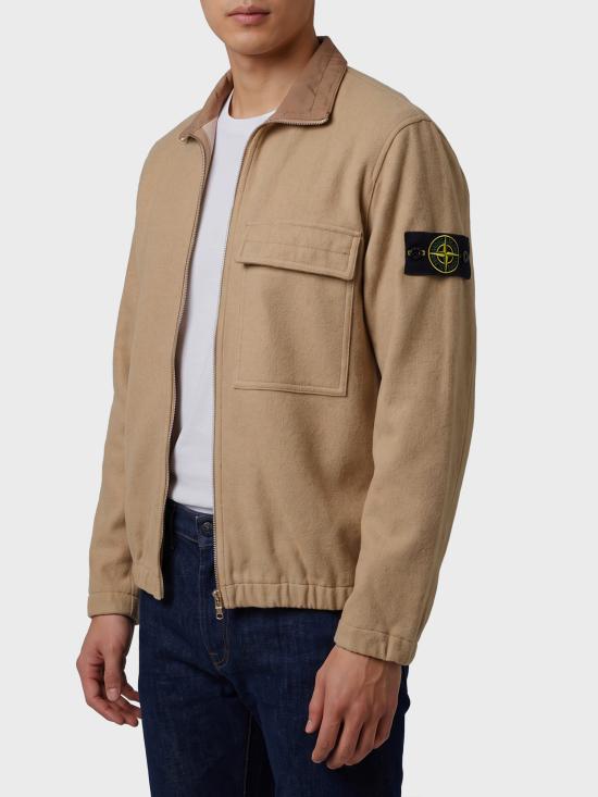 26FW 스톤 아일랜드 울 나일론 플란넬 오버셔츠 자켓 L2S151200033S0451 V0094 BEIGE - STONE ISLAND