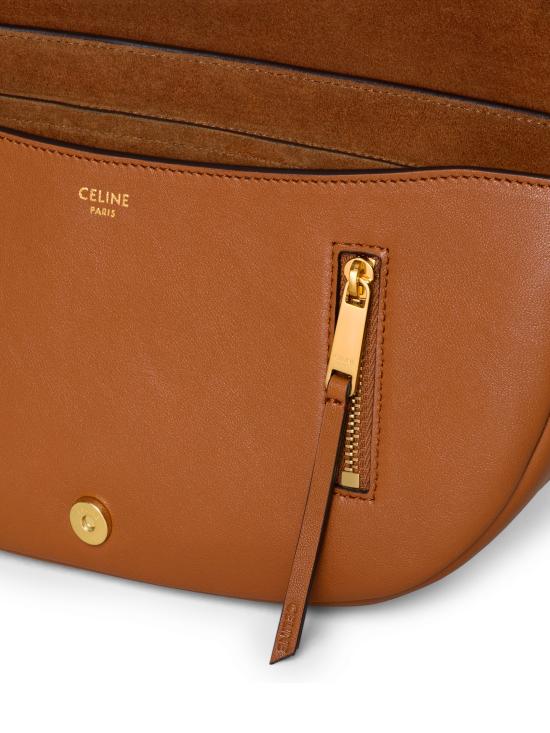26FW 셀린느 리틀 하프 문 소프트 트리옹프 백 L10373778 GFY5 BROWN - CELINE