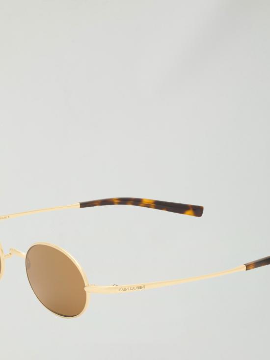 26FW 생로랑 T 라운드 메탈 선글라스 A003DPY9917 8013 GOLD - SAINT LAURENT
