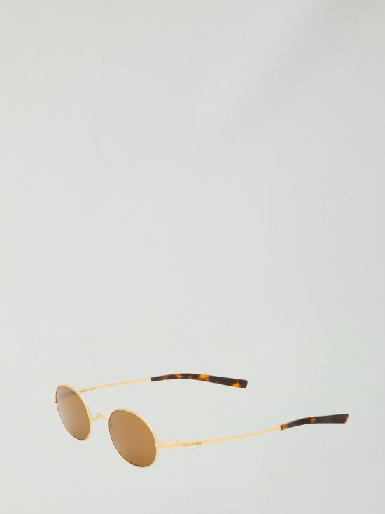 26FW 생로랑 T 라운드 메탈 선글라스 A003DPY9917 8013 GOLD - SAINT LAURENT