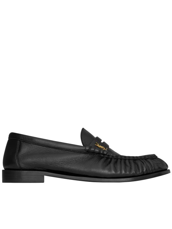 26FW 생로랑 소프트 샤이니 레더 로퍼 818908AA00K 1000 BLACK