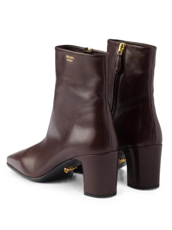 26FW 프라다 레더 트론체티 앵클 부츠 1T708OF065070 F0003 BROWN - PRADA