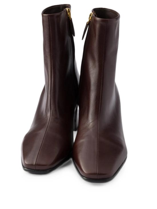 26FW 프라다 레더 트론체티 앵클 부츠 1T708OF065070 F0003 BROWN - PRADA