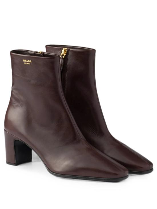 26FW 프라다 레더 트론체티 앵클 부츠 1T708OF065070 F0003 BROWN - PRADA