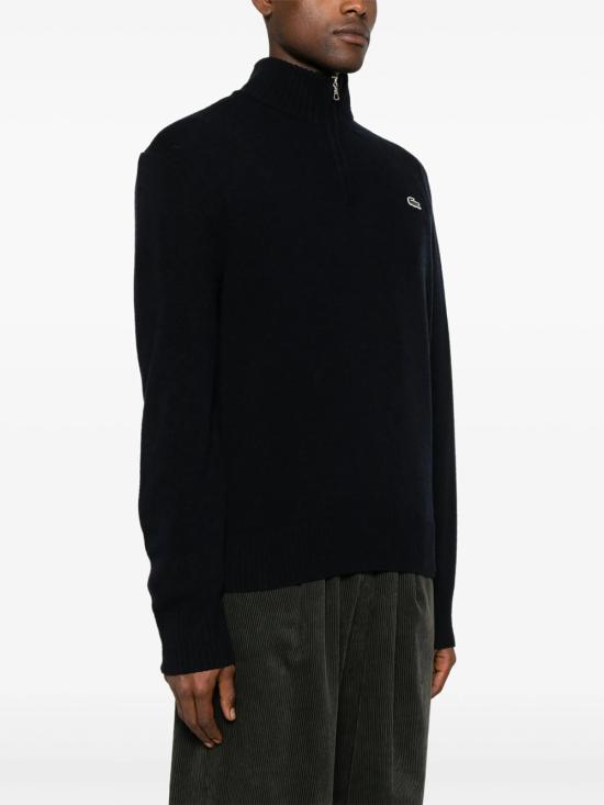 26FW 라코스테 방모 반집업 스웨터 AH3052 166 BLUE - LACOSTE