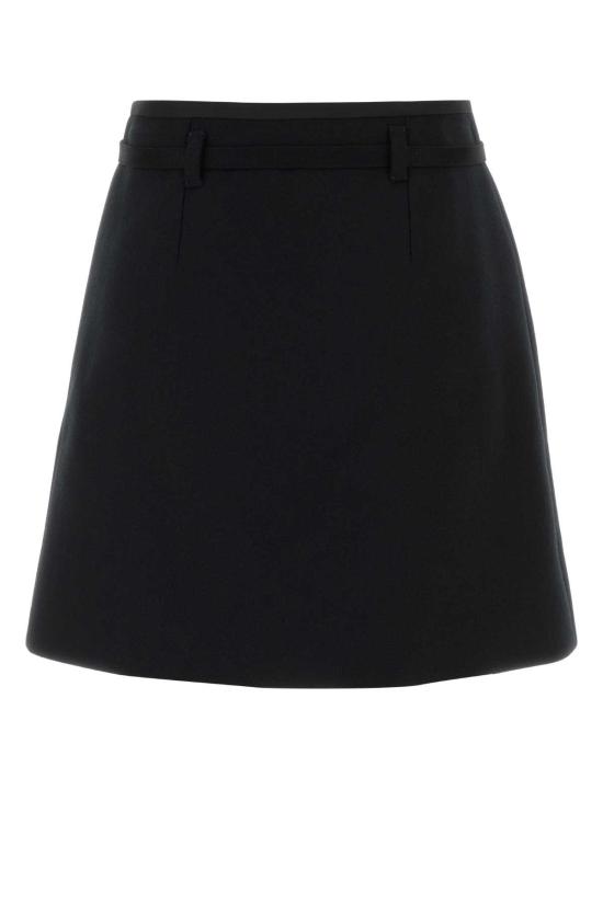 26FW 프라다 미디 스커트 P10B3HSOOO11H4 F0002 BLACK - PRADA